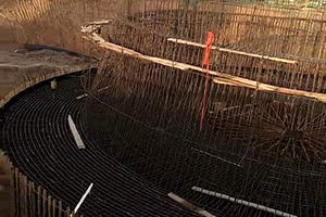 江门砼烟囱新建施工现场